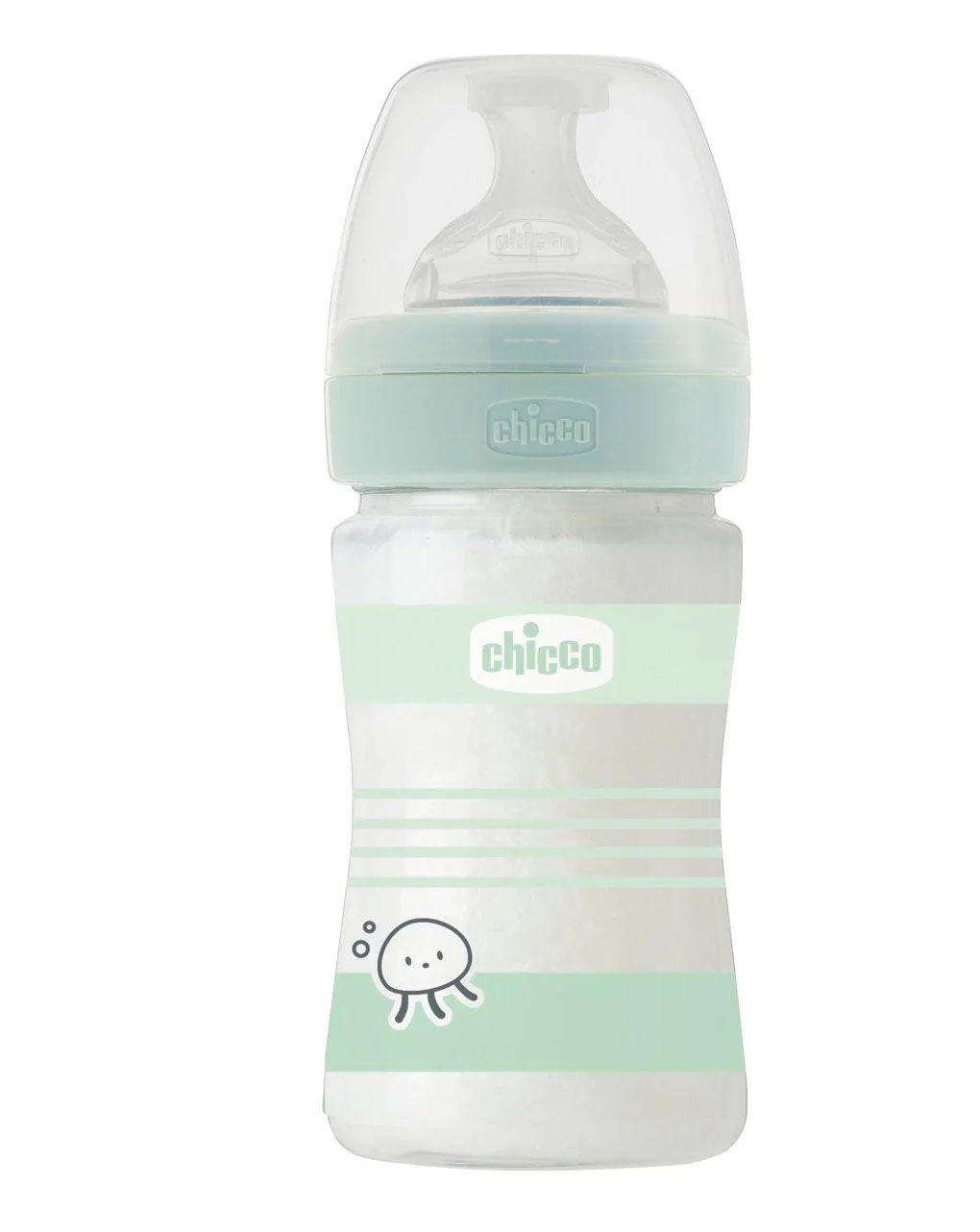 Chicco μπιμπερό γυάλινο well being 150ml green 0+ μηνών - Chicco