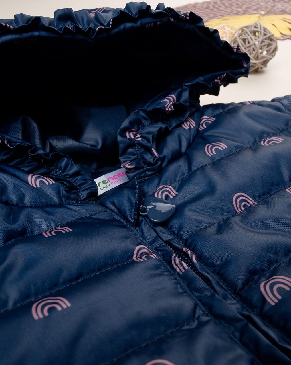 βρεφικό μπουφάν φουσκωτό με ουράνια τόξα για κορίτσι - Prénatal