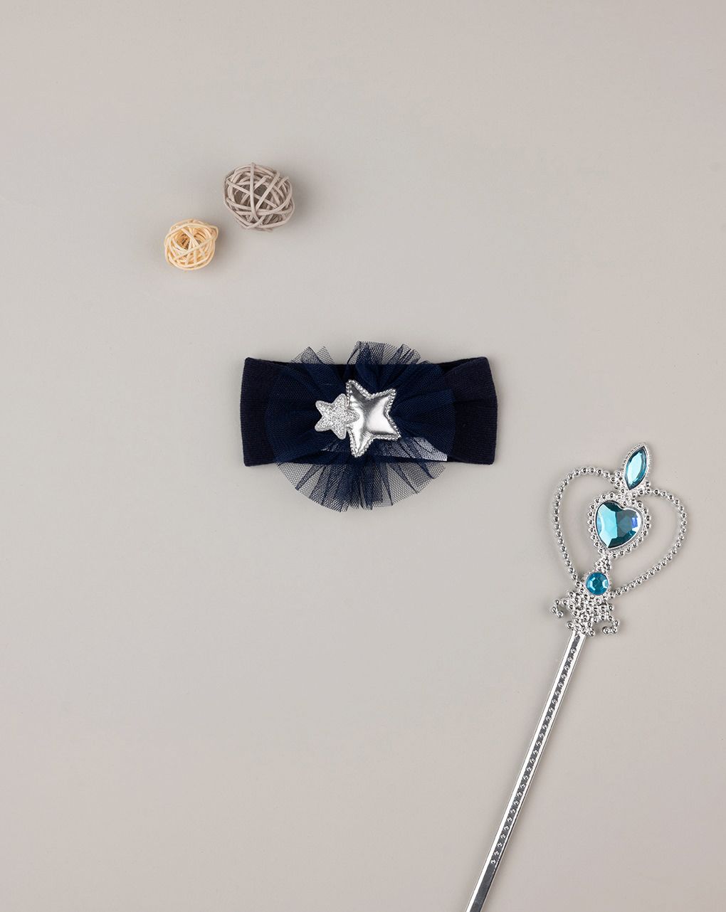 βρεφική κορδέλα μαλλιών μπλε με αστέρια για κορίτσι