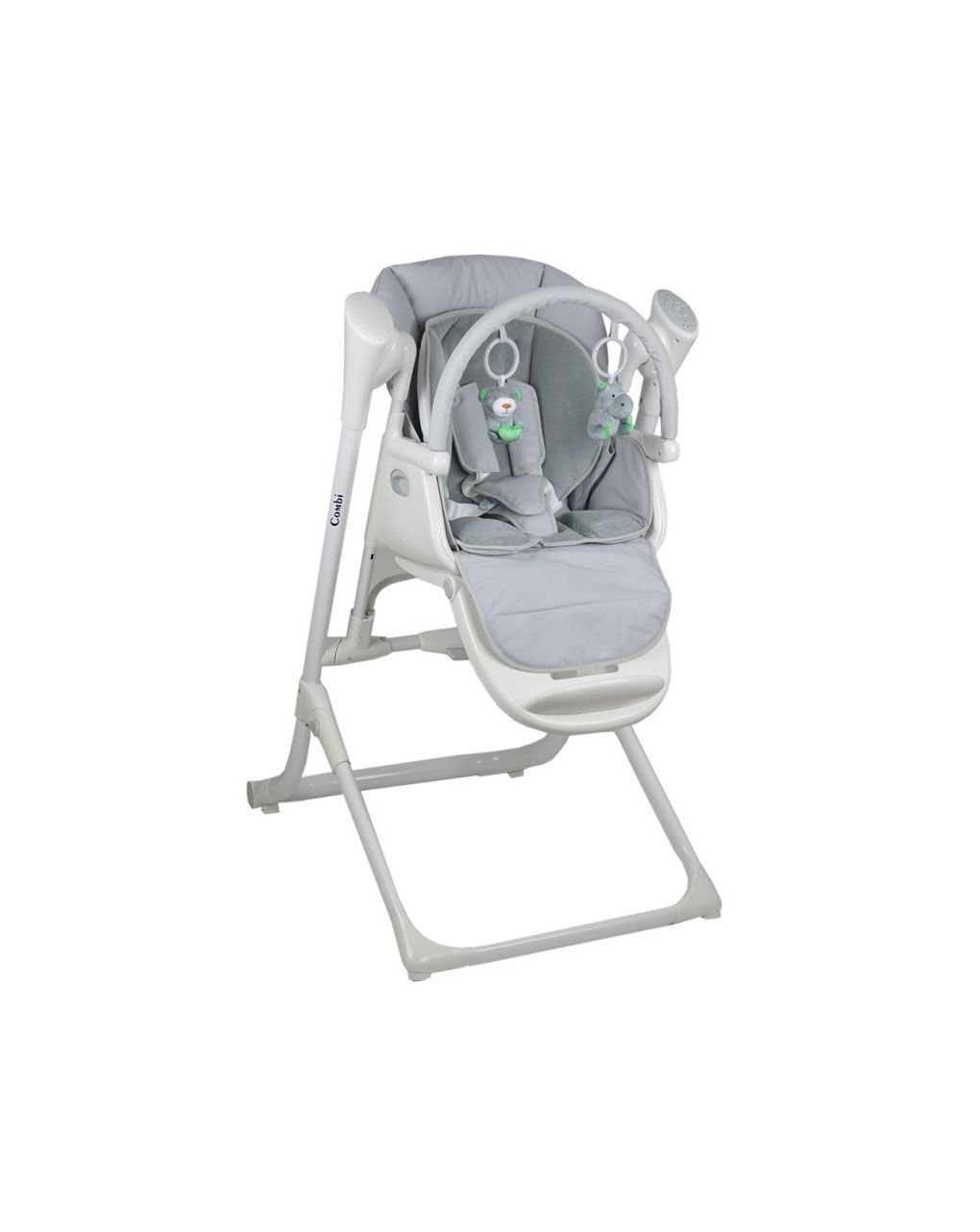 Bebe stars καρέκλα φαγητού και ηλεκτρική κούνια combi grey - Bebe Stars