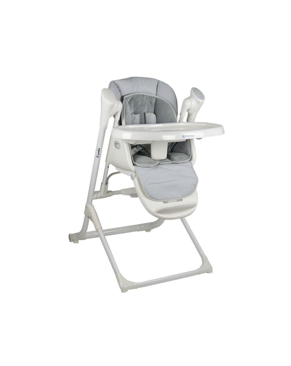 Bebe stars καρέκλα φαγητού και ηλεκτρική κούνια combi grey