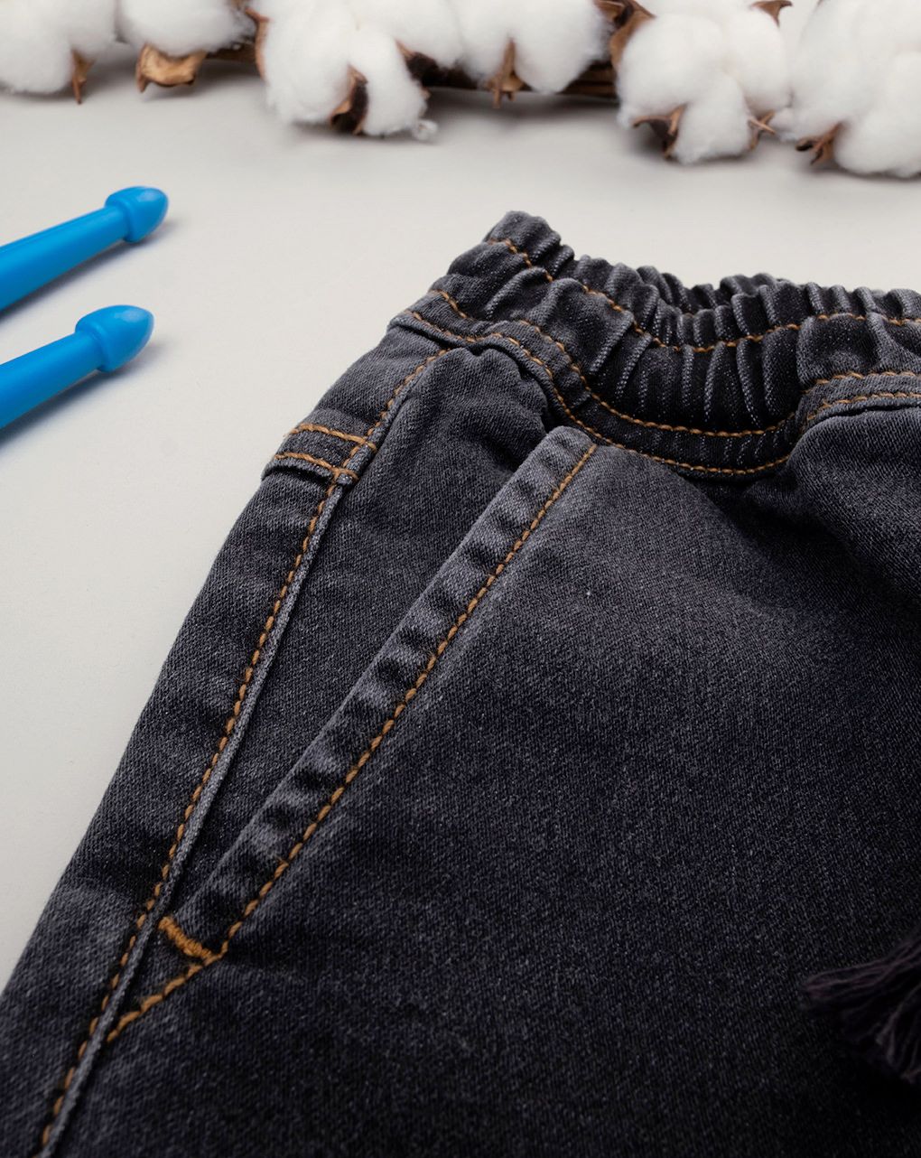 παιδικό τζιν παντελόνι γκρι σκούρο για αγόρι - Prénatal