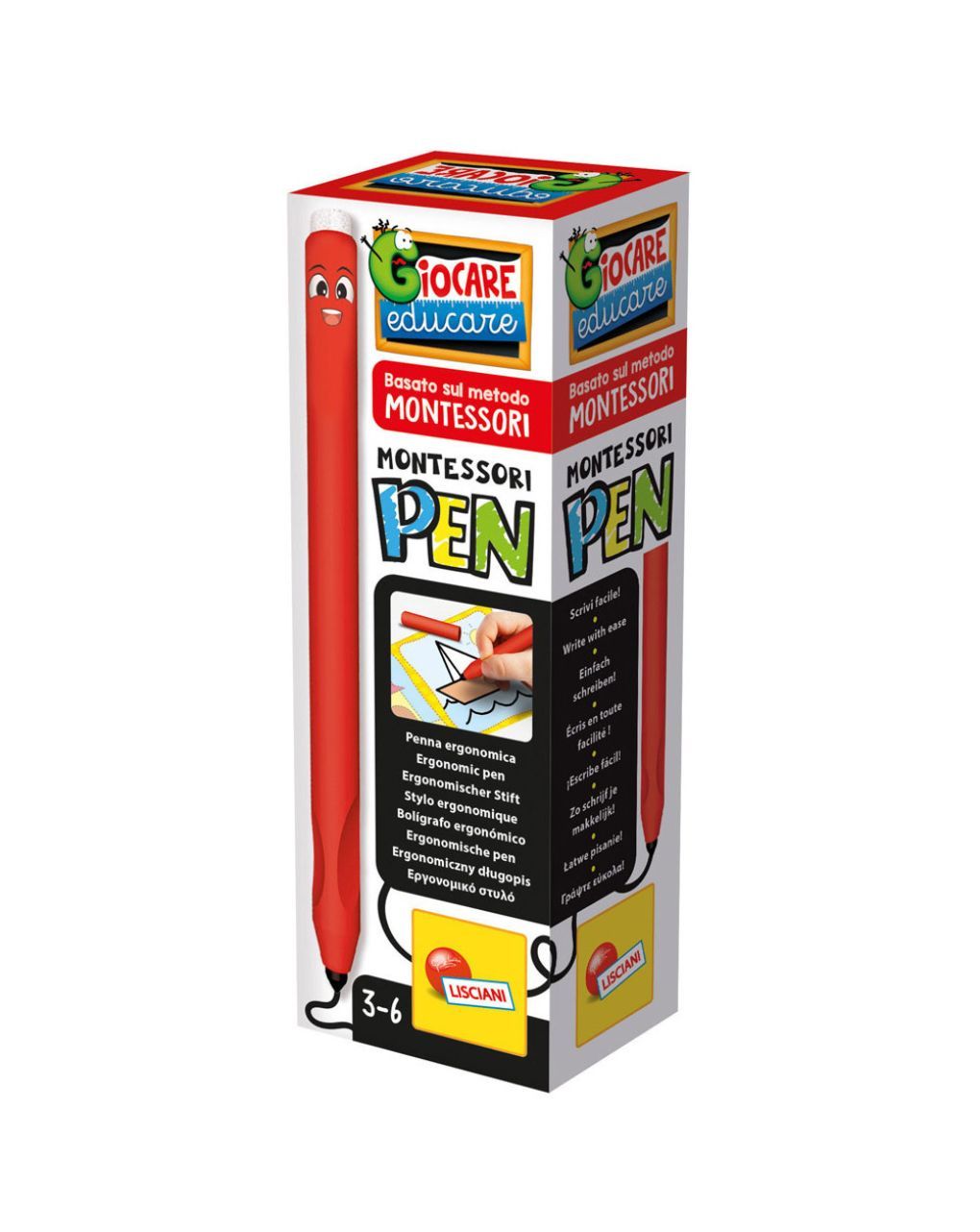 Montessori montessori pen εργονομικός μαρκαδόρος 12 τμχ 11.97197 - Lisciani