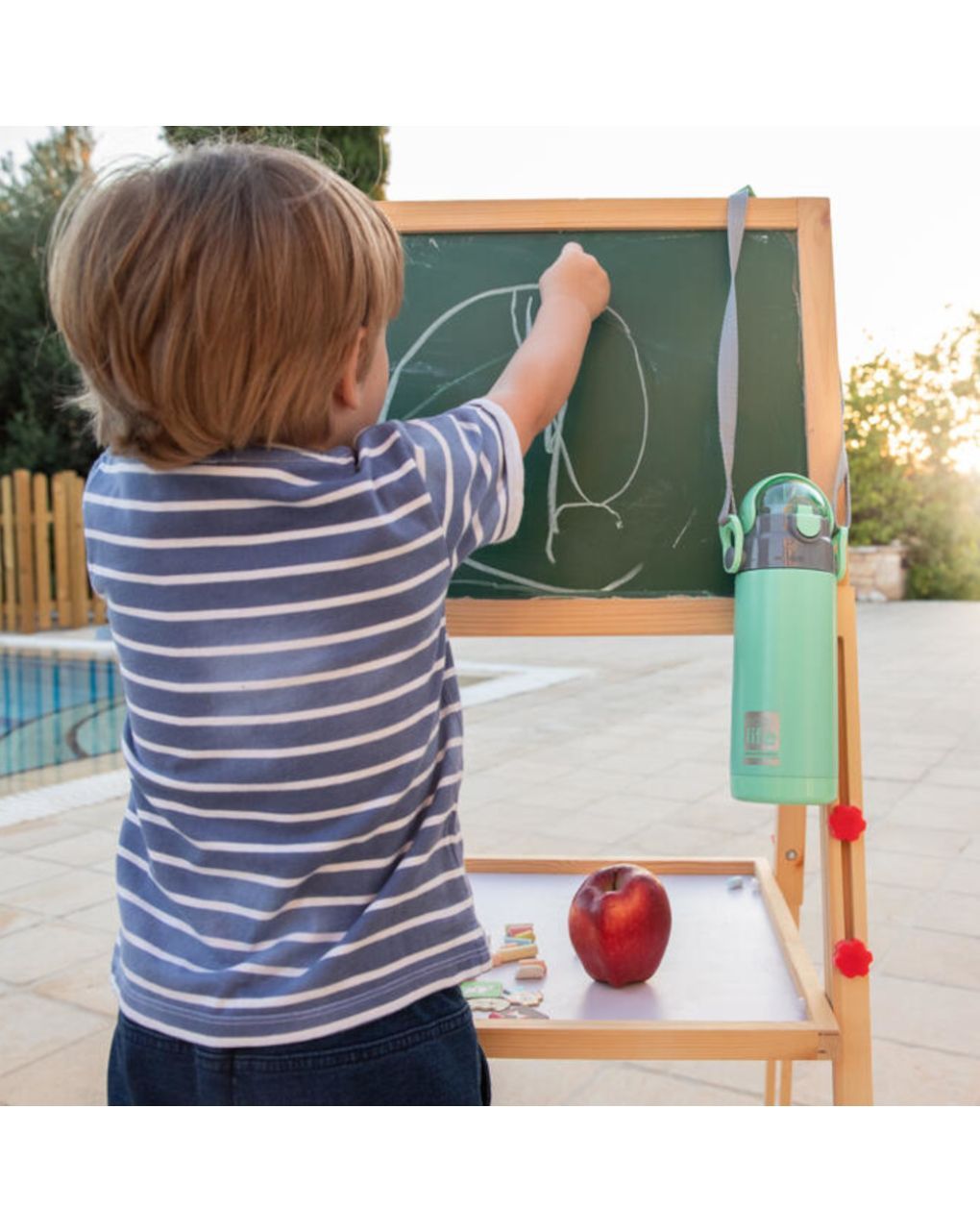 Ecolife ανοξείδωτο παγούρι με καλαμάκι kids thermos 400ml mint 33-bo-2988 - Ecolife