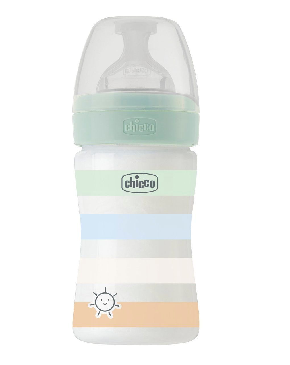 Chicco μπιμπερό πλαστικό well being 150ml green boy 0+ μηνών
