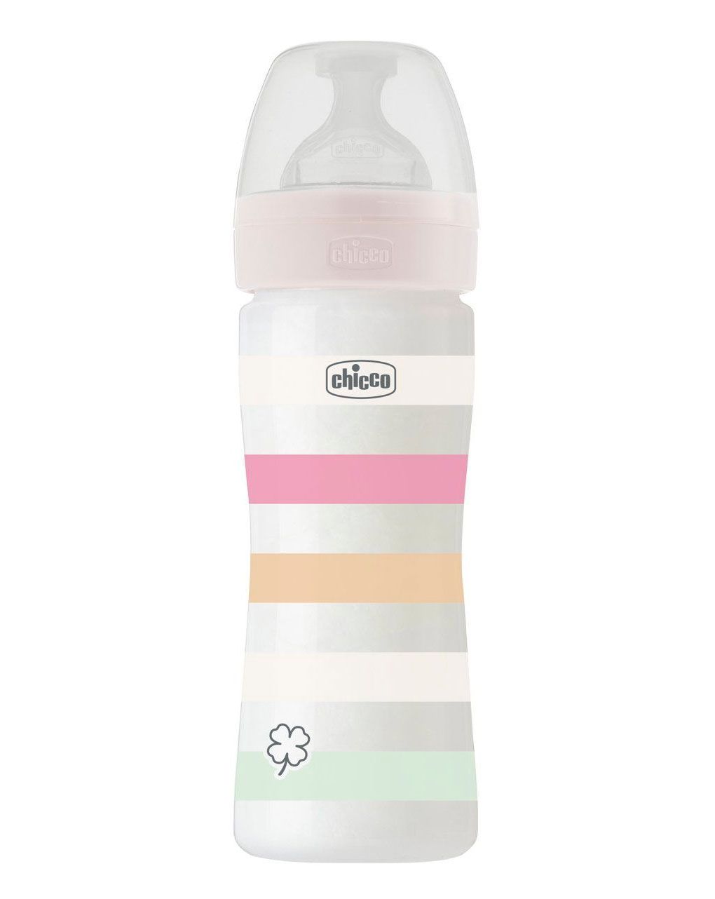 Chicco μπιμπερό πλαστικό well being 250ml white girl 2+ μηνών