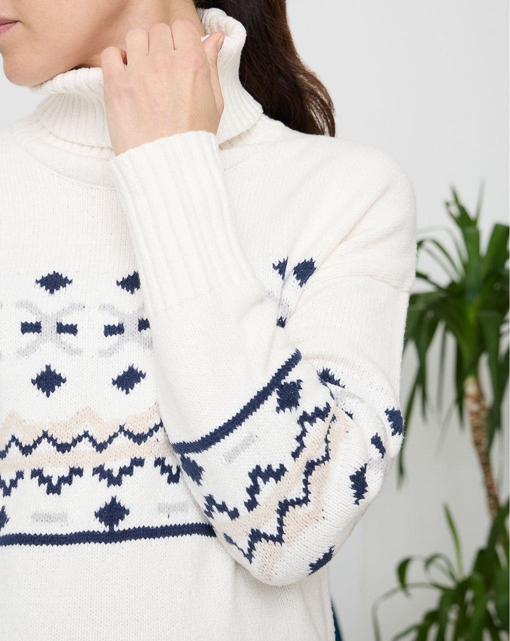 γυναικείο πουλόβερ εγκυμοσύνης ζιβάγκο λευκό ζακάρ - Prénatal