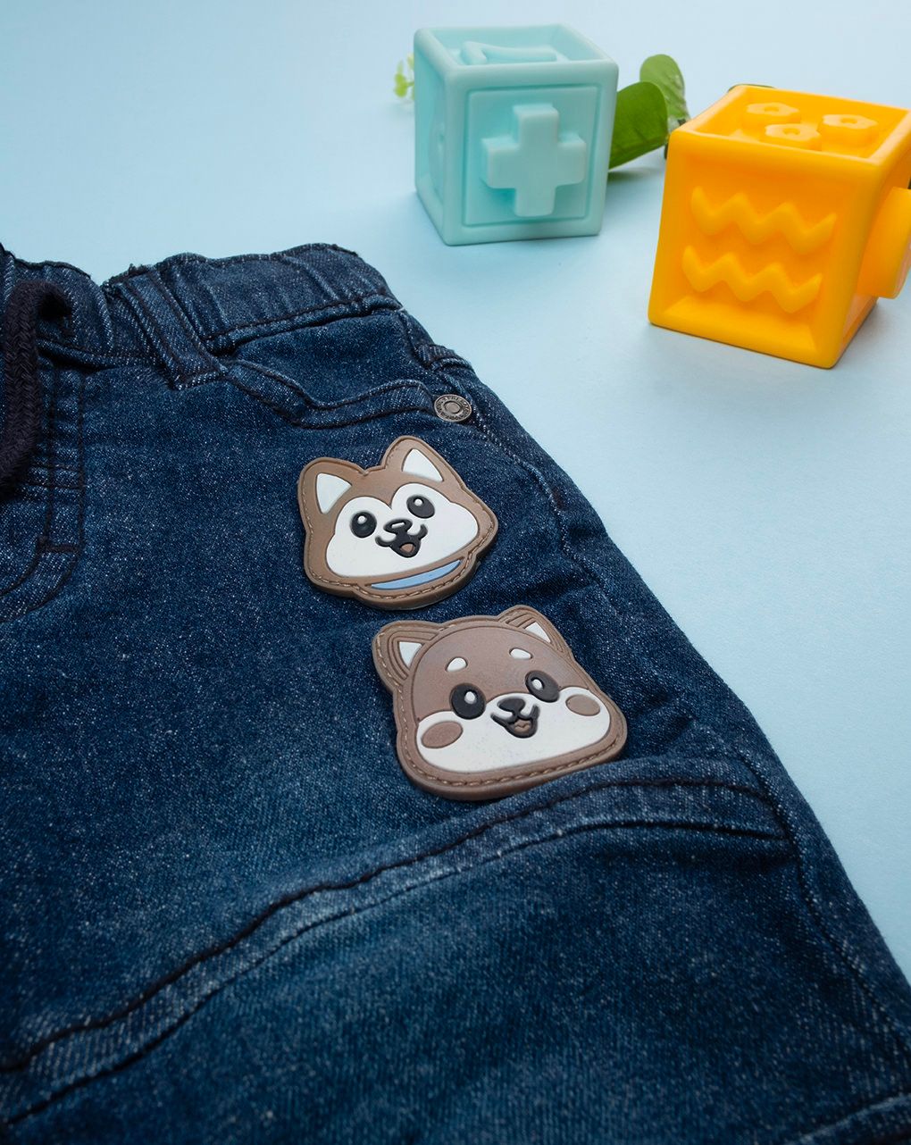 βρεφικό τζιν παντελόνι μπλε woods για αγόρι - Prénatal