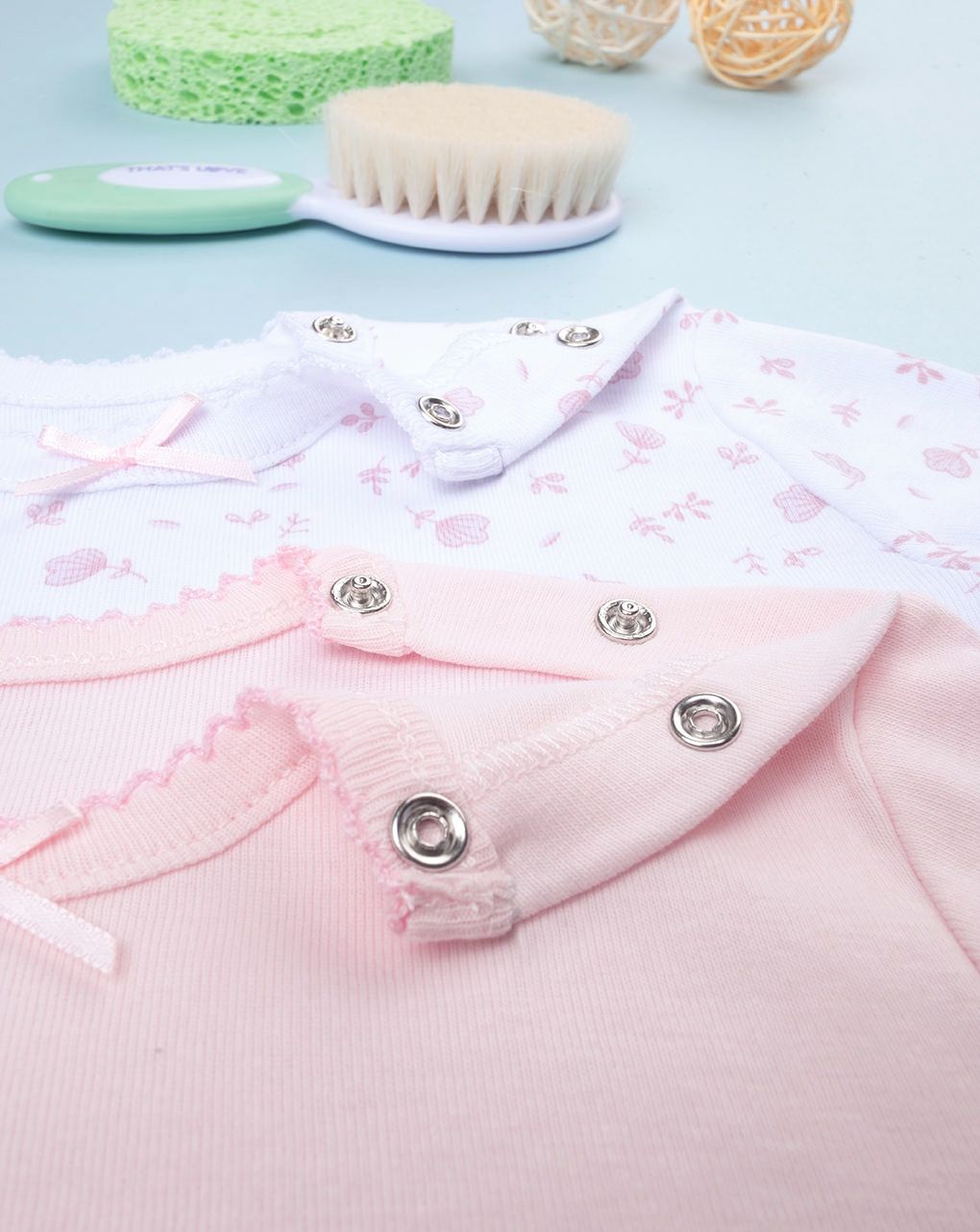 βρεφικά μακρυμάνικα κορμάκια πακέτο x2 cute για κορίτσι - Prénatal