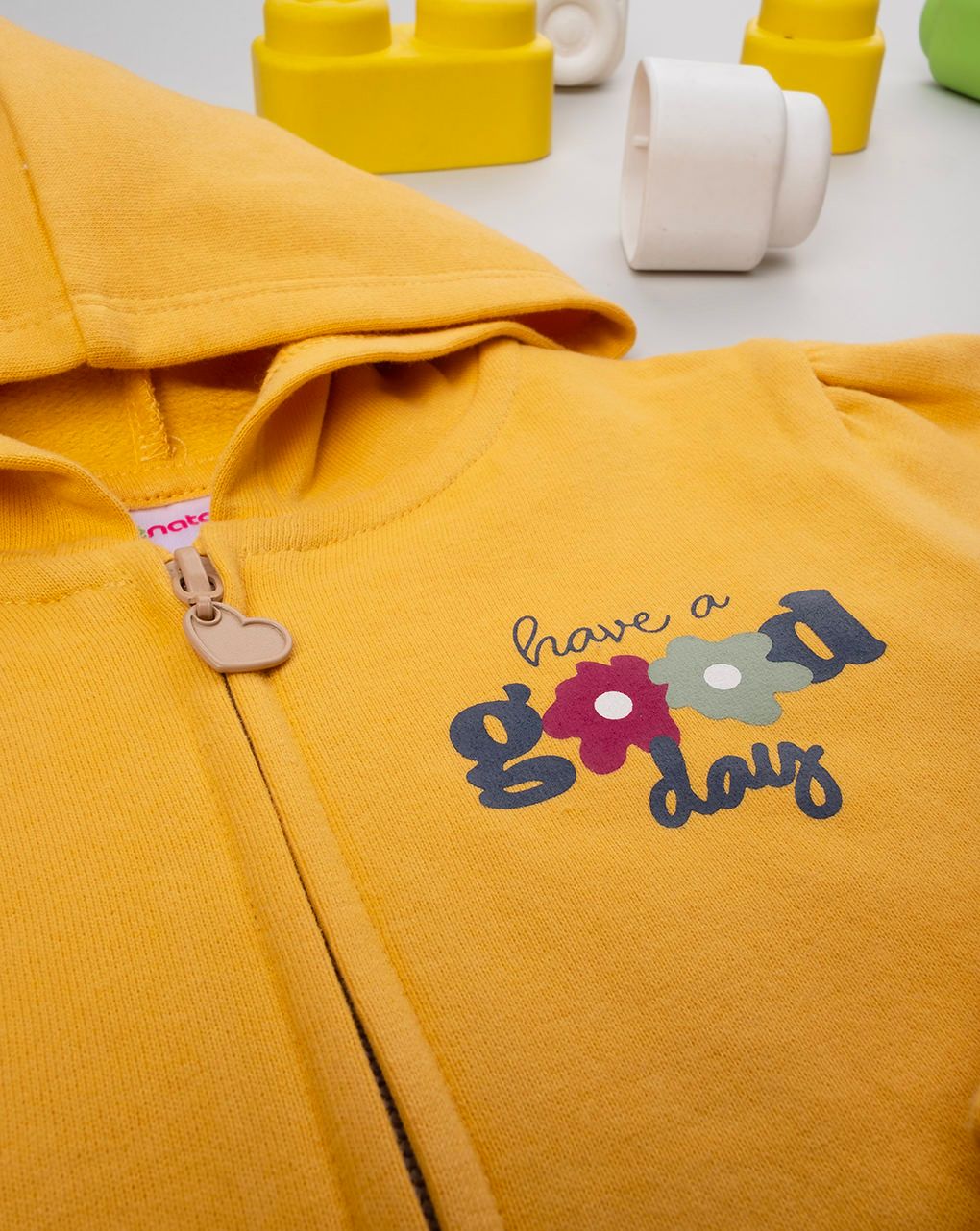 παιδική ζακέτα φούτερ κίτρινη good day για κορίτσι - Prénatal