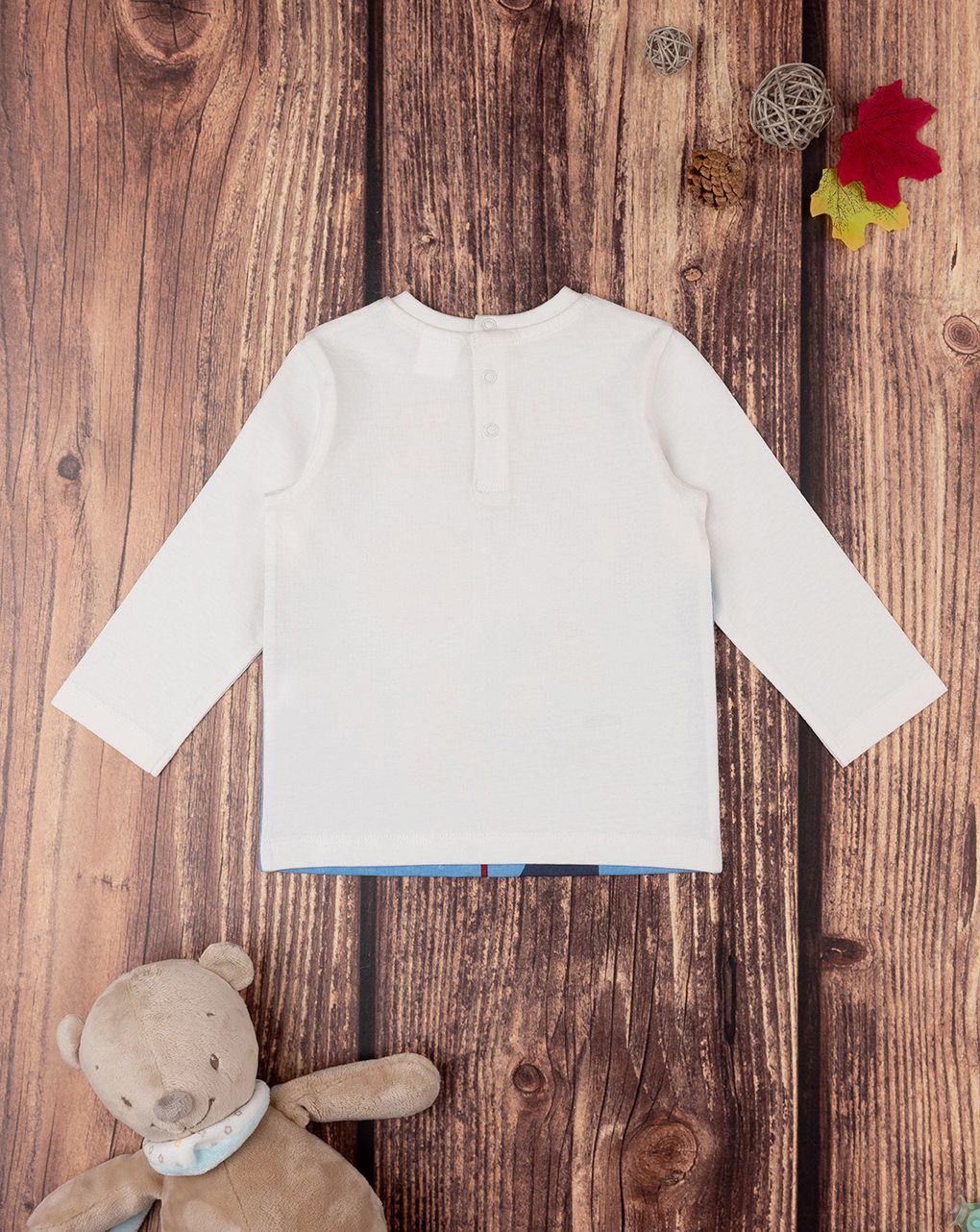 βρεφική μπλούζα λευκή adventure για αγόρι - Prénatal
