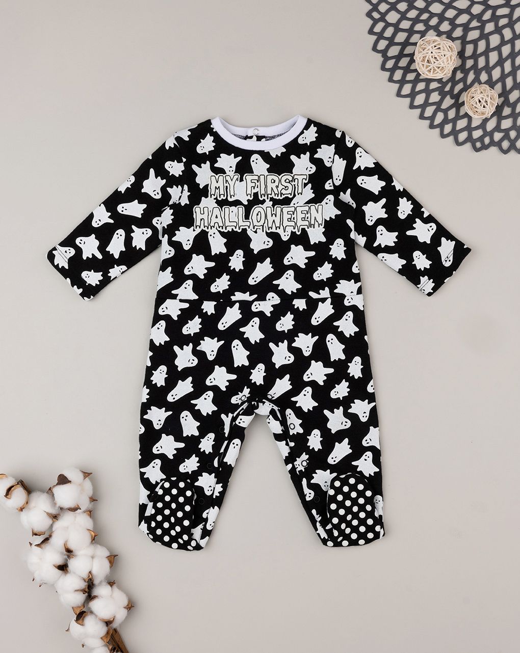 βρεφικό φορμάκι halloween μαύρο για αγόρι - Prénatal