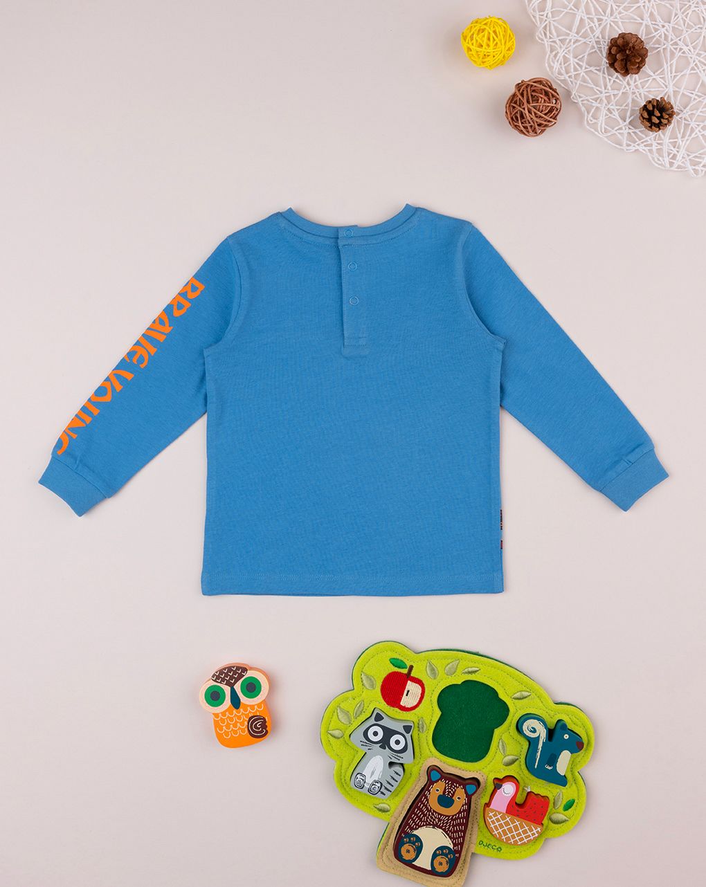 βρεφική μπλούζα γαλάζια teddy για αγόρι - Prénatal