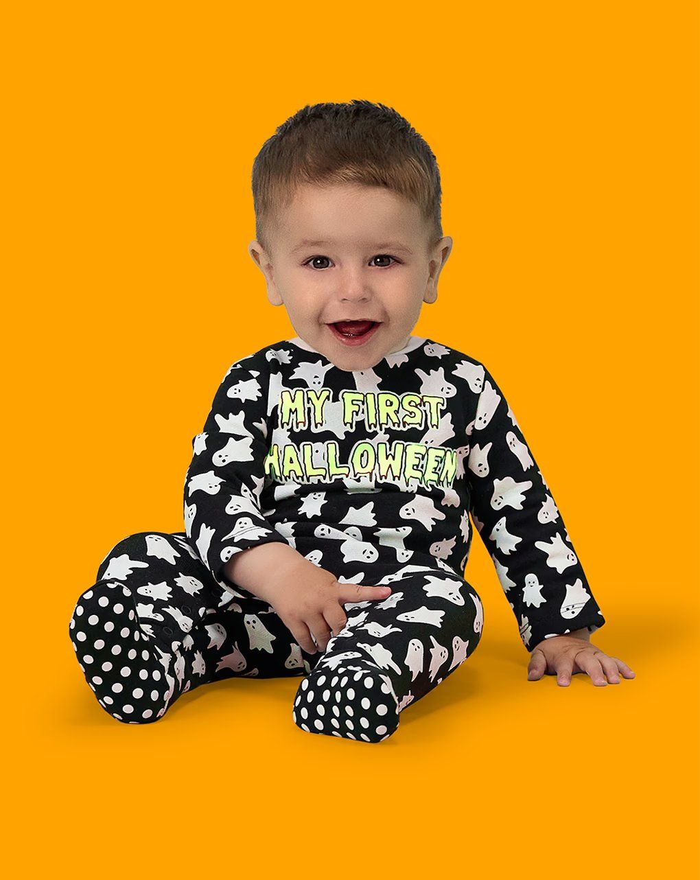 βρεφικό φορμάκι halloween μαύρο για αγόρι - Prénatal