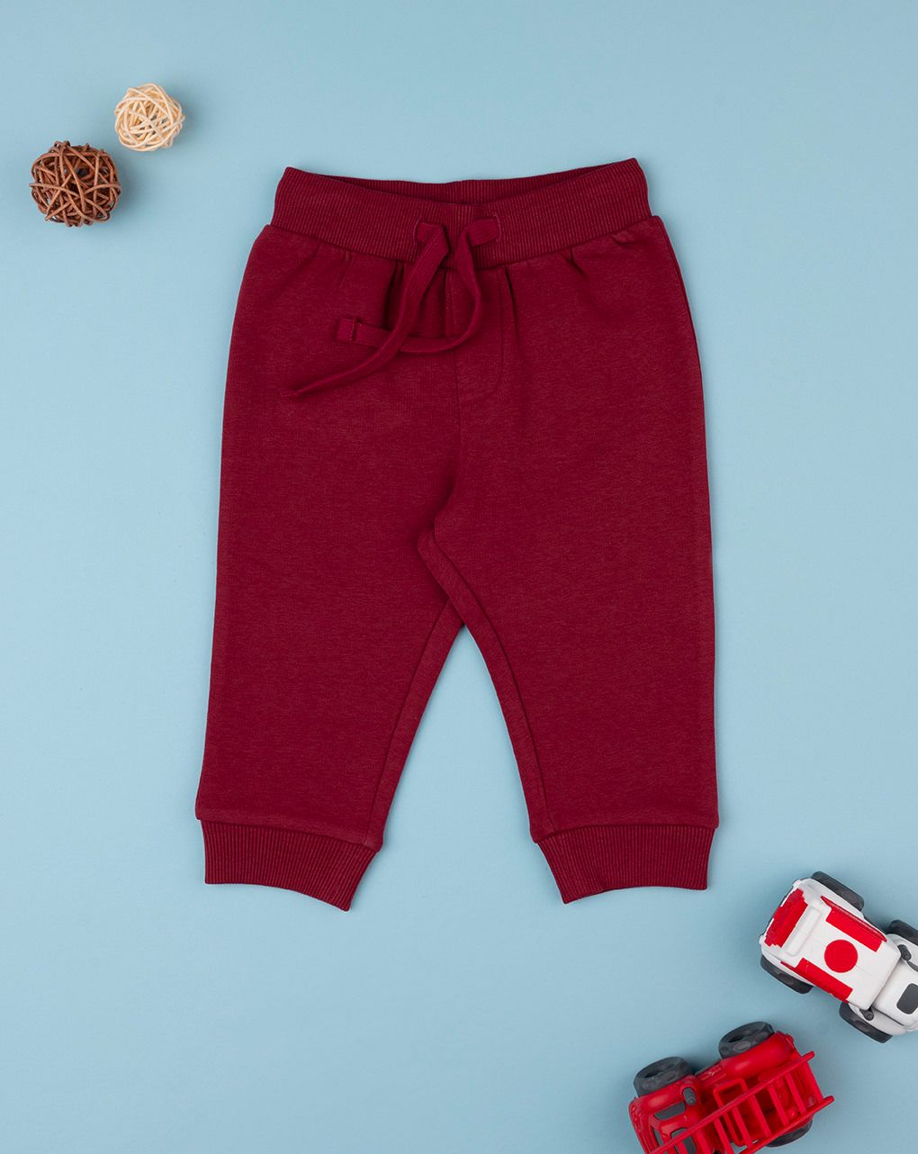 βρεφικό παντελόνι φόρμας μπορντώ για αγόρι - Prénatal