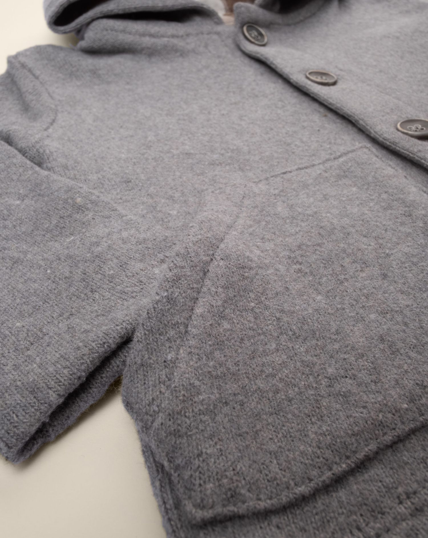 βρεφική elegant ζακέτα γκρι με κουκούλα για αγόρι - Prénatal