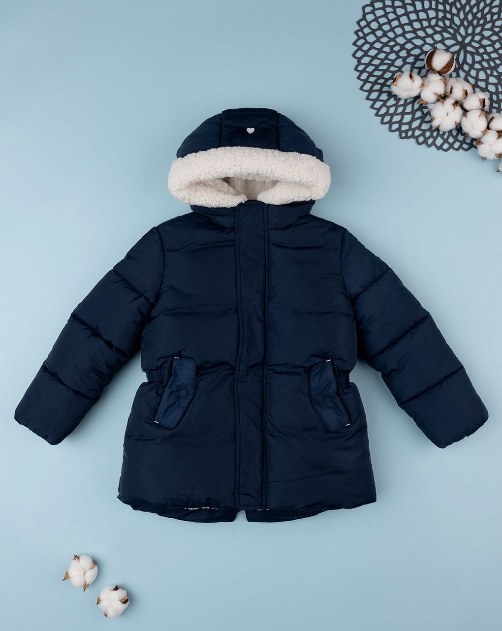 παιδικό μπουφάν puffer μπλε για κορίτσι - Prénatal