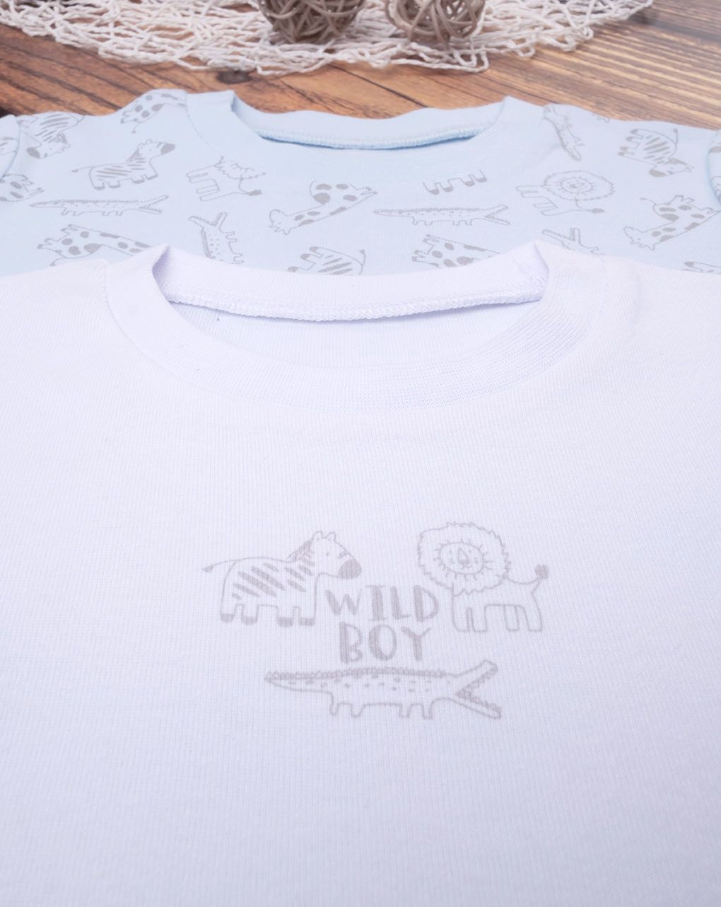 παιδικά κοντομάνικα φακελάκια πακέτο x2 safari για αγόρι - Prénatal