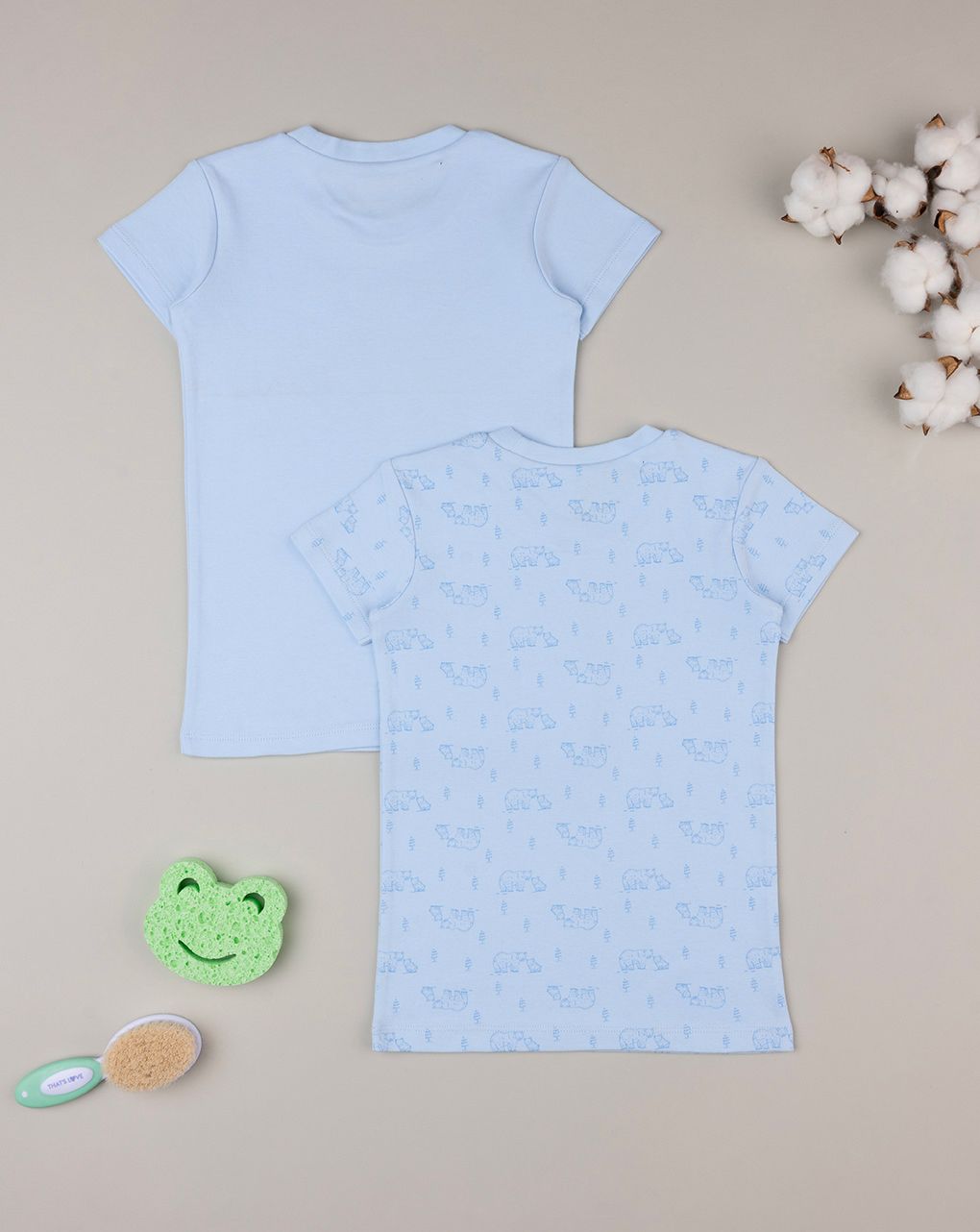 παιδικά κοντομάνικα φακελάκια πακέτο x2 αρκουδάκια για αγόρι - Prénatal