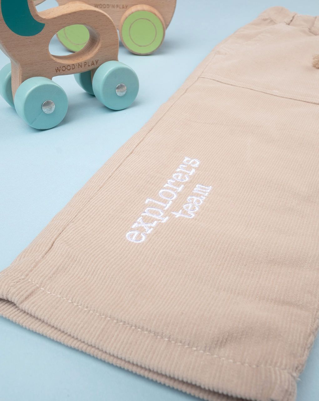 βρεφικό παντελόνι βελουτέ μπεζ artic για αγόρι - Prénatal