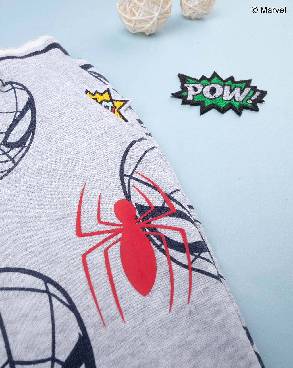 παιδικό παντελόνι φόρμας γκρι spiderman για αγόρι - Prénatal