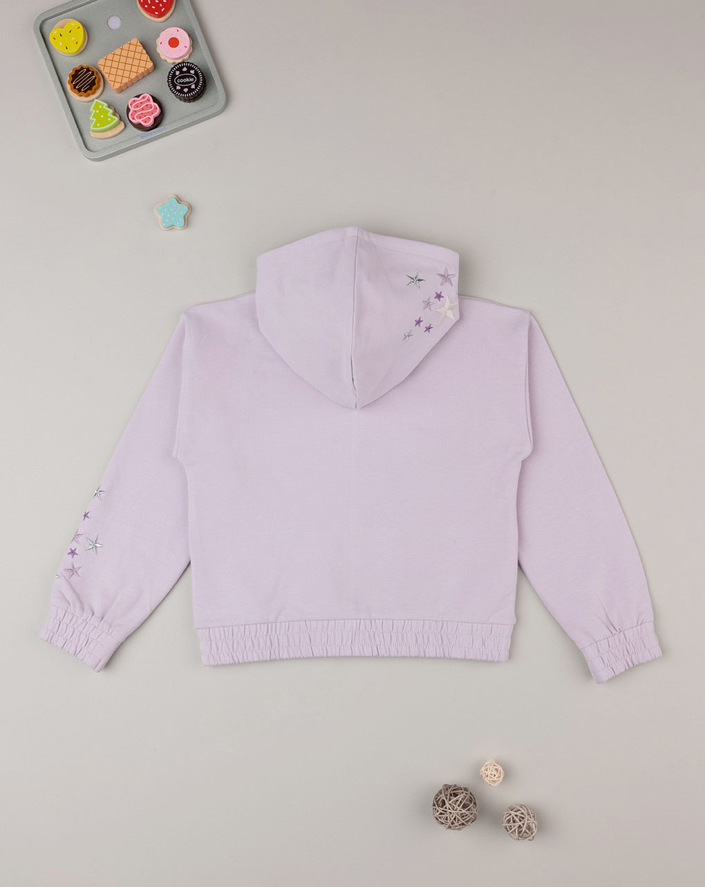παιδική ζακέτα φούτερ λιλά star για κορίτσι - Prénatal