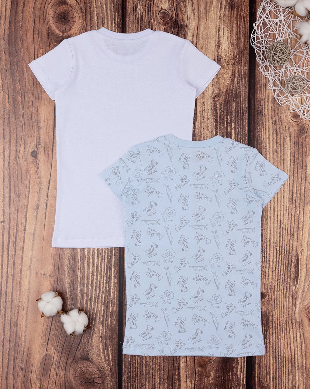 παιδικά κοντομάνικα φακελάκια πακέτο x2 safari για αγόρι - Prénatal