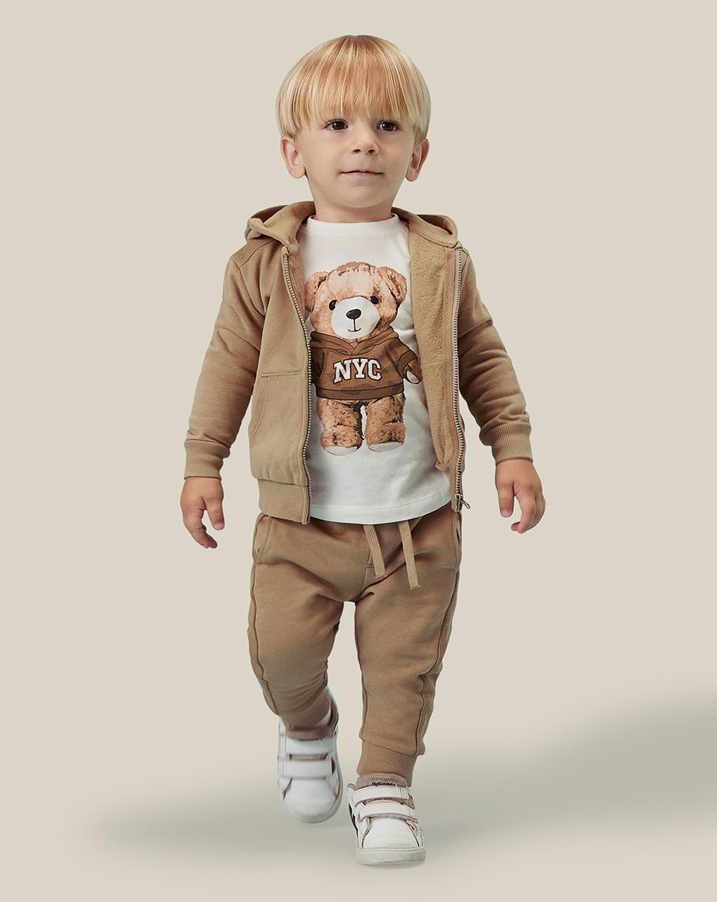 βρεφική μπλούζα λευκή teddy για αγόρι - Prénatal