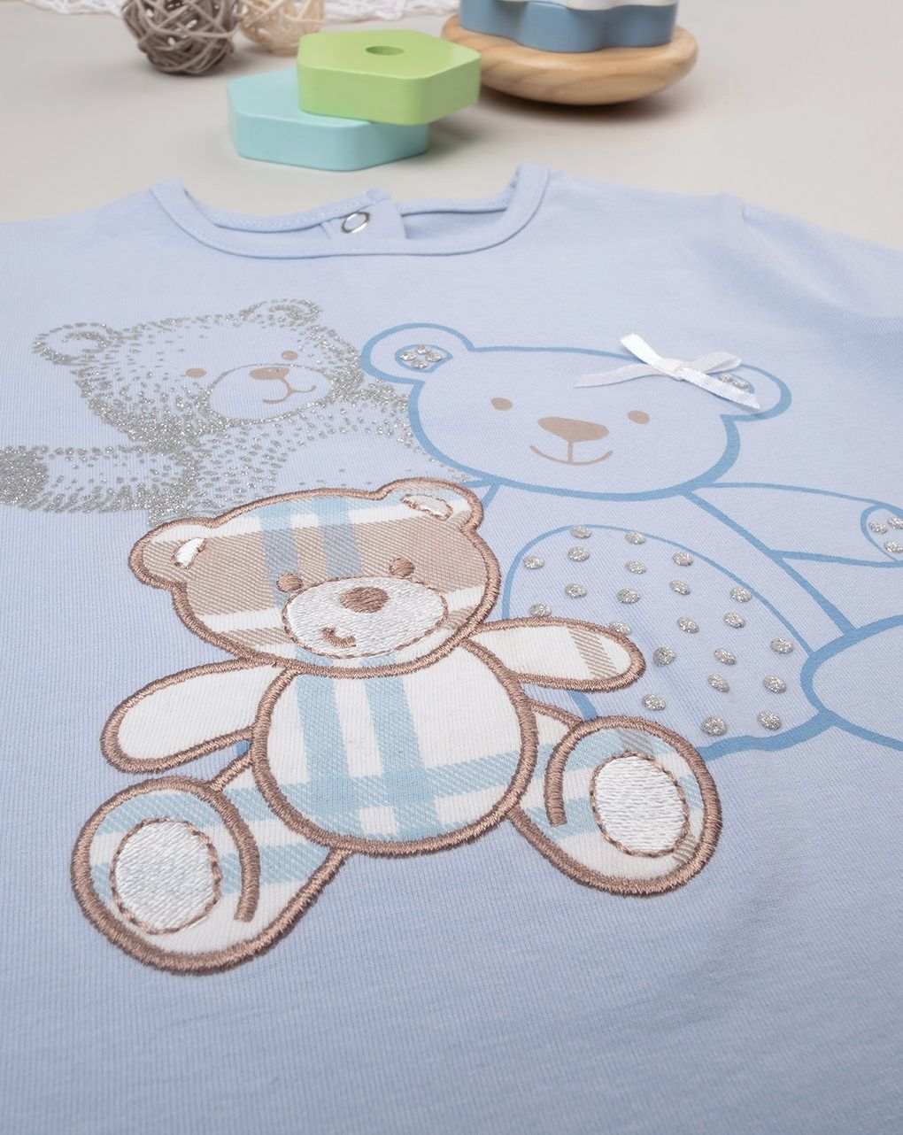 βρεφική μπλούζα γαλάζια teddy για κορίτσι - Prénatal