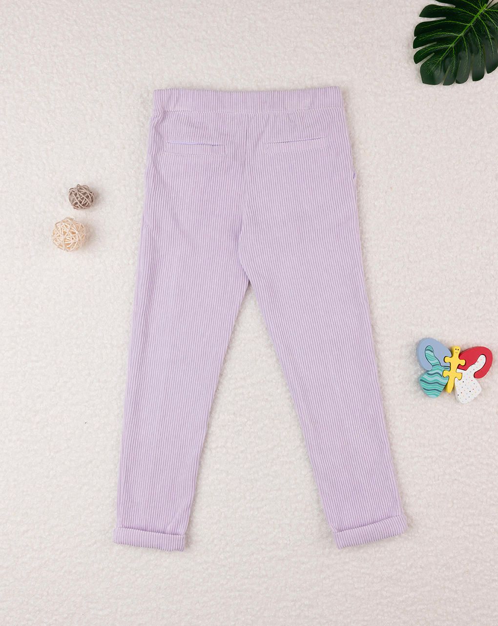 παιδικό παντελόνι βελουτέ λιλά για κορίτσι - Prénatal