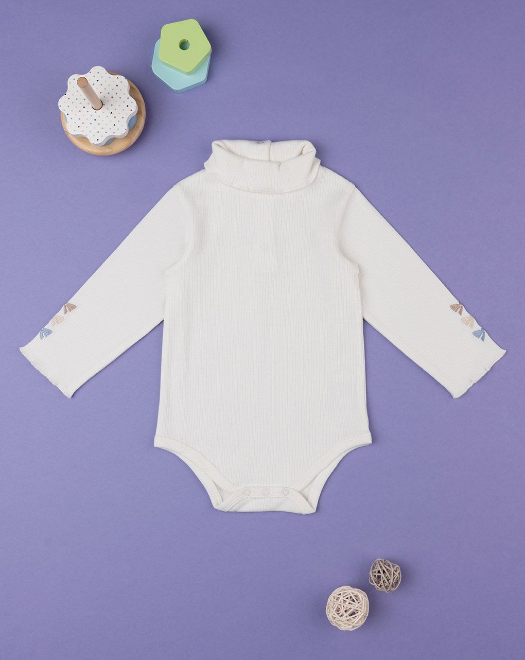 βρεφικό κορμάκι ζιβάγκο λευκό για κορίτσι
