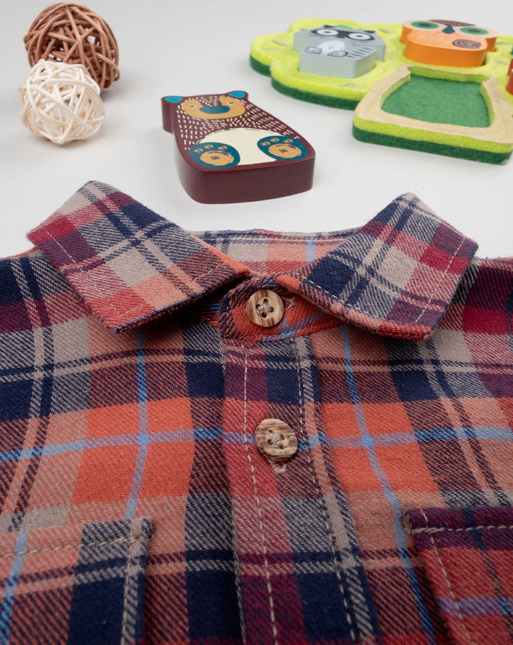 παιδικό πουκάμισο σκωτσέζικο για αγόρι - Prénatal