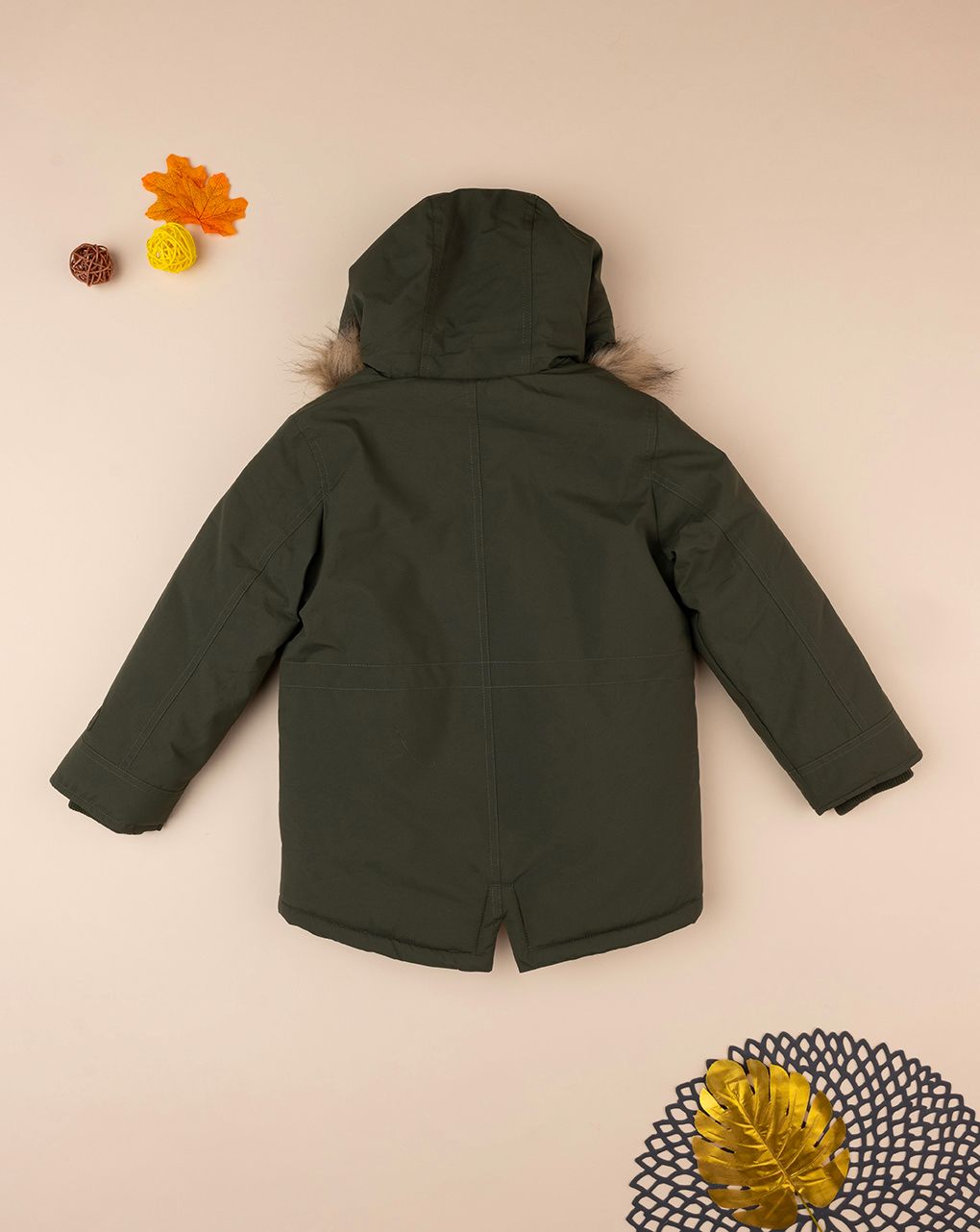 παιδικό μπουφάν παρκά χακί για αγόρι - Prénatal