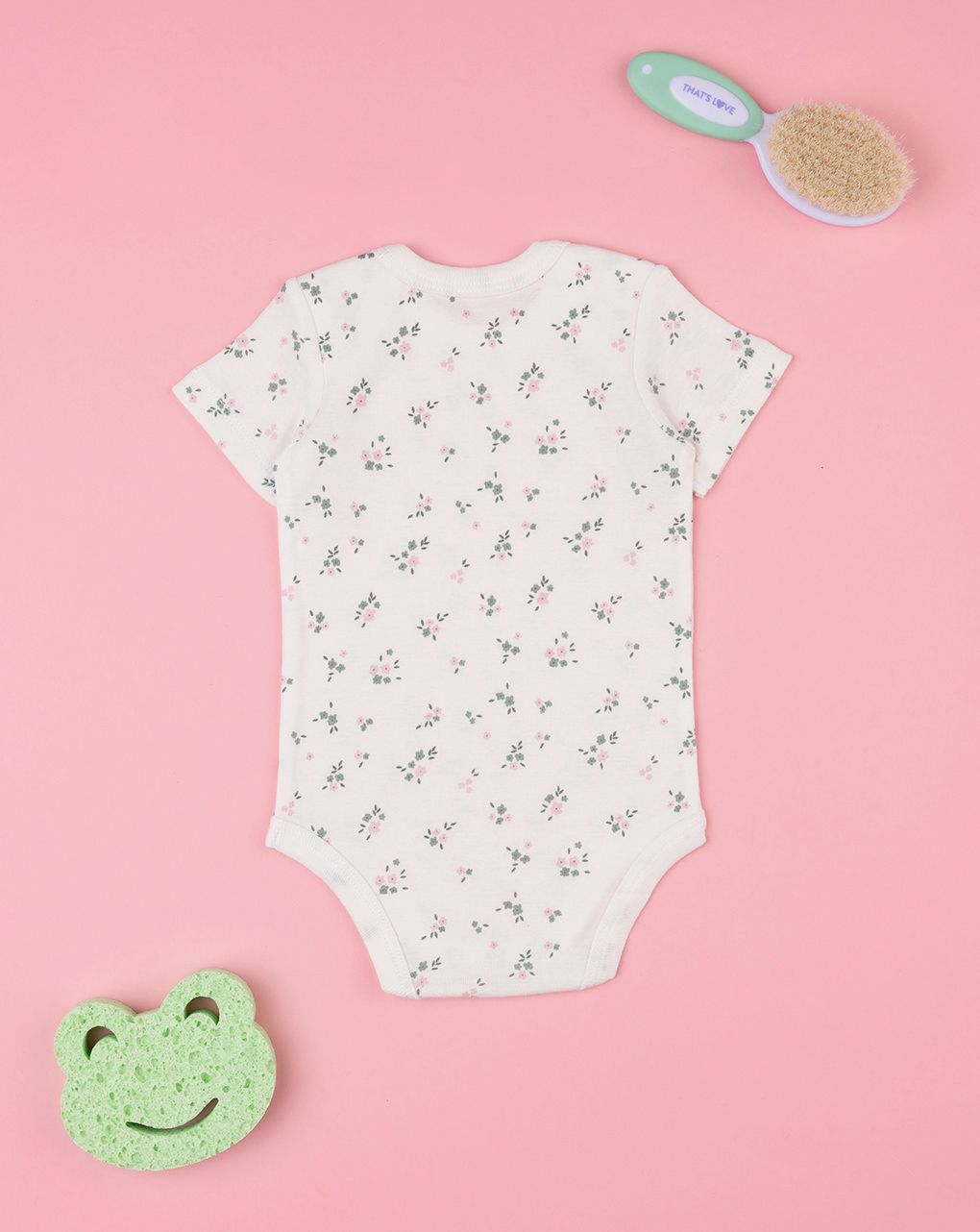 βρεφικό κορμάκι λευκό φλοράλ για κορίτσι - Prénatal