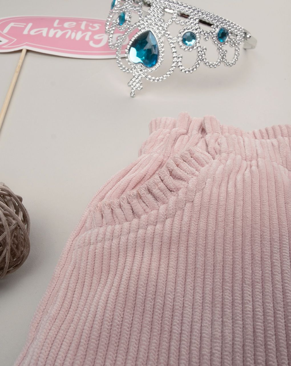 βρεφικό σορτσάκι βελουτέ ροζ για κορίτσι - Prénatal