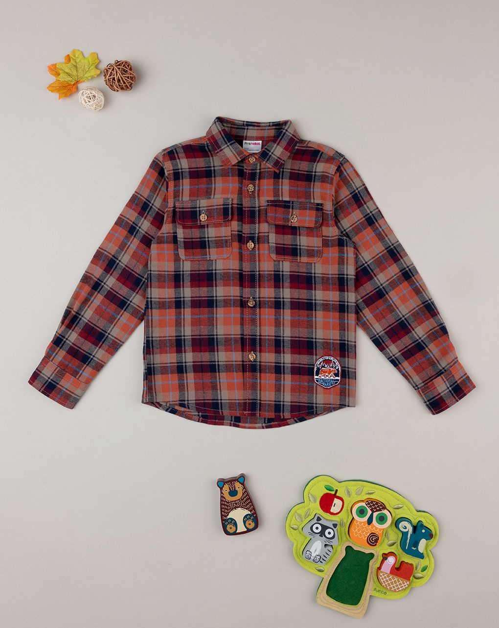 παιδικό πουκάμισο σκωτσέζικο για αγόρι - Prénatal