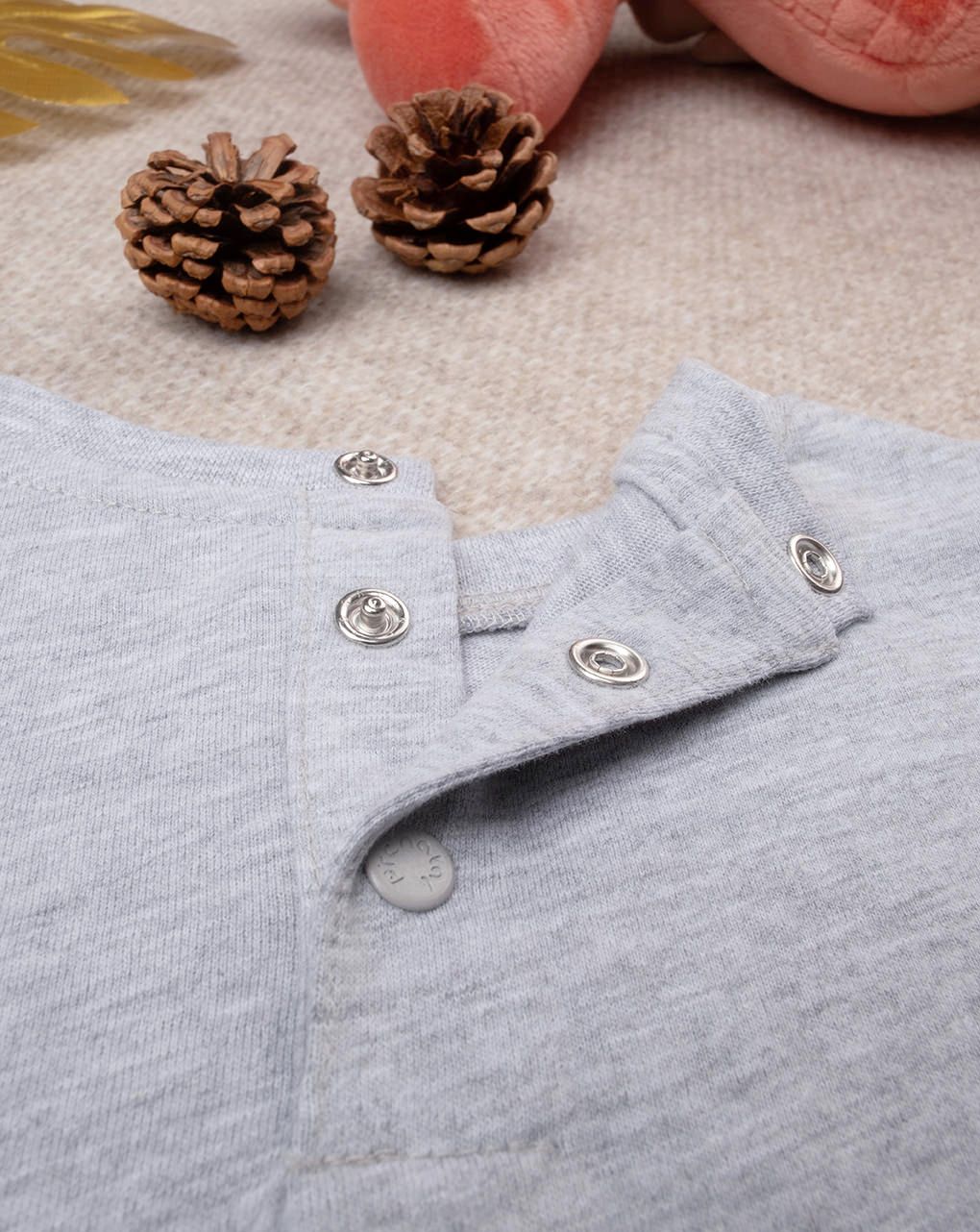 βρεφική μπλούζα γκρι teddy για αγόρι - Prénatal