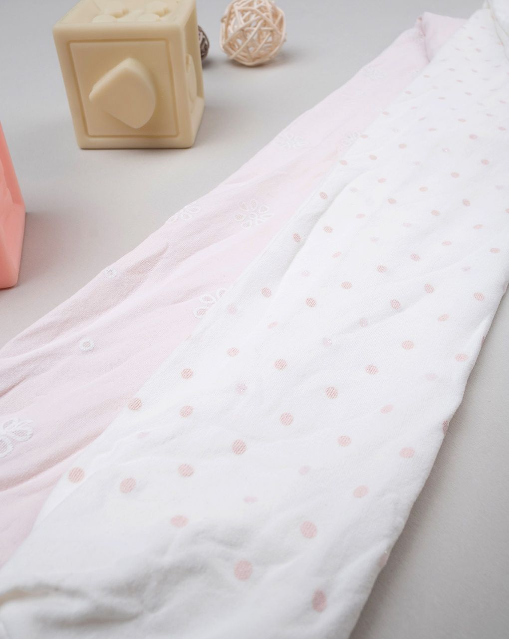 παιδικά καλσόν πακέτο x2 πουά για κορίτσι - Prénatal