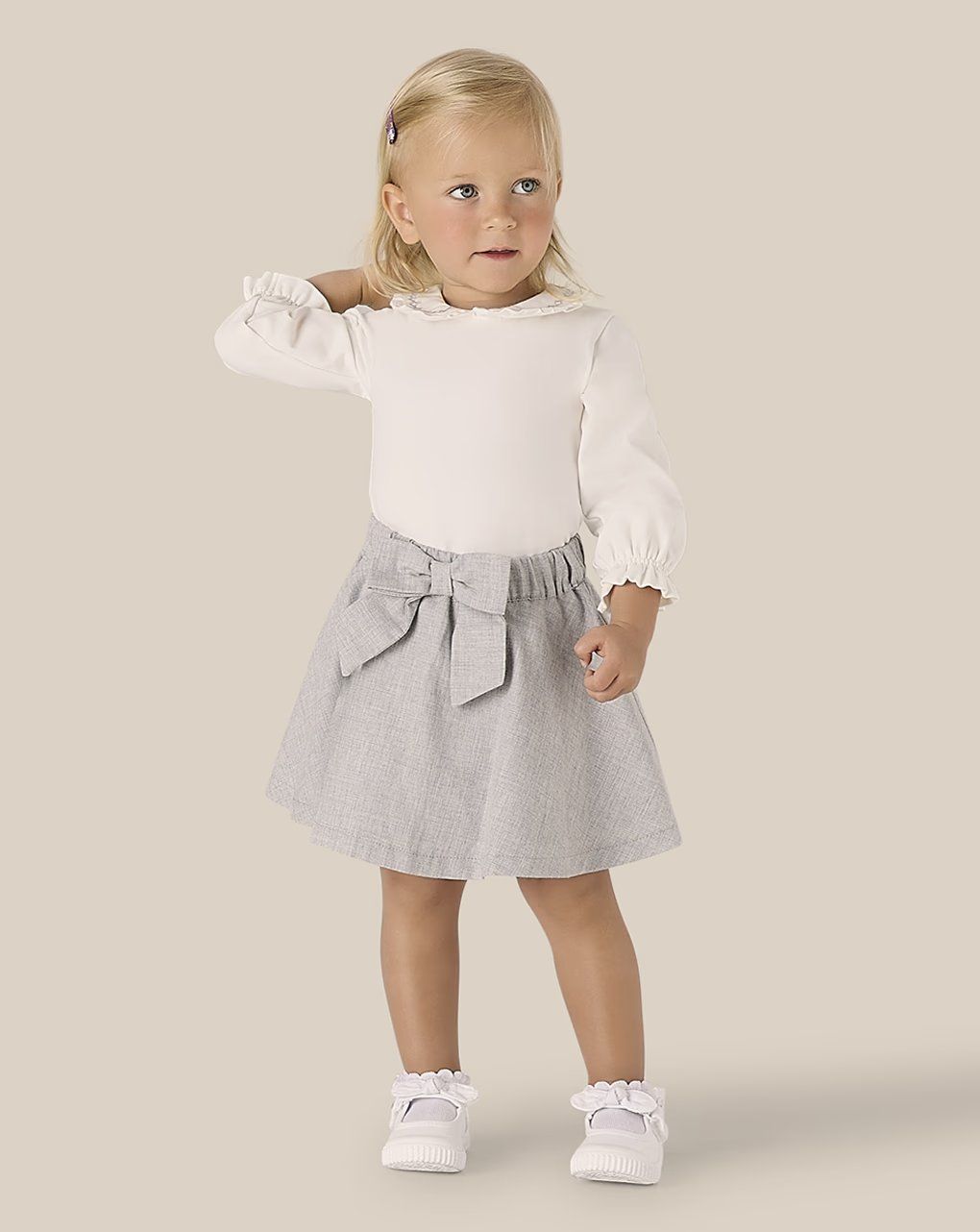 βρεφικό elegant κορμάκι λευκό για κορίτσι - Prénatal