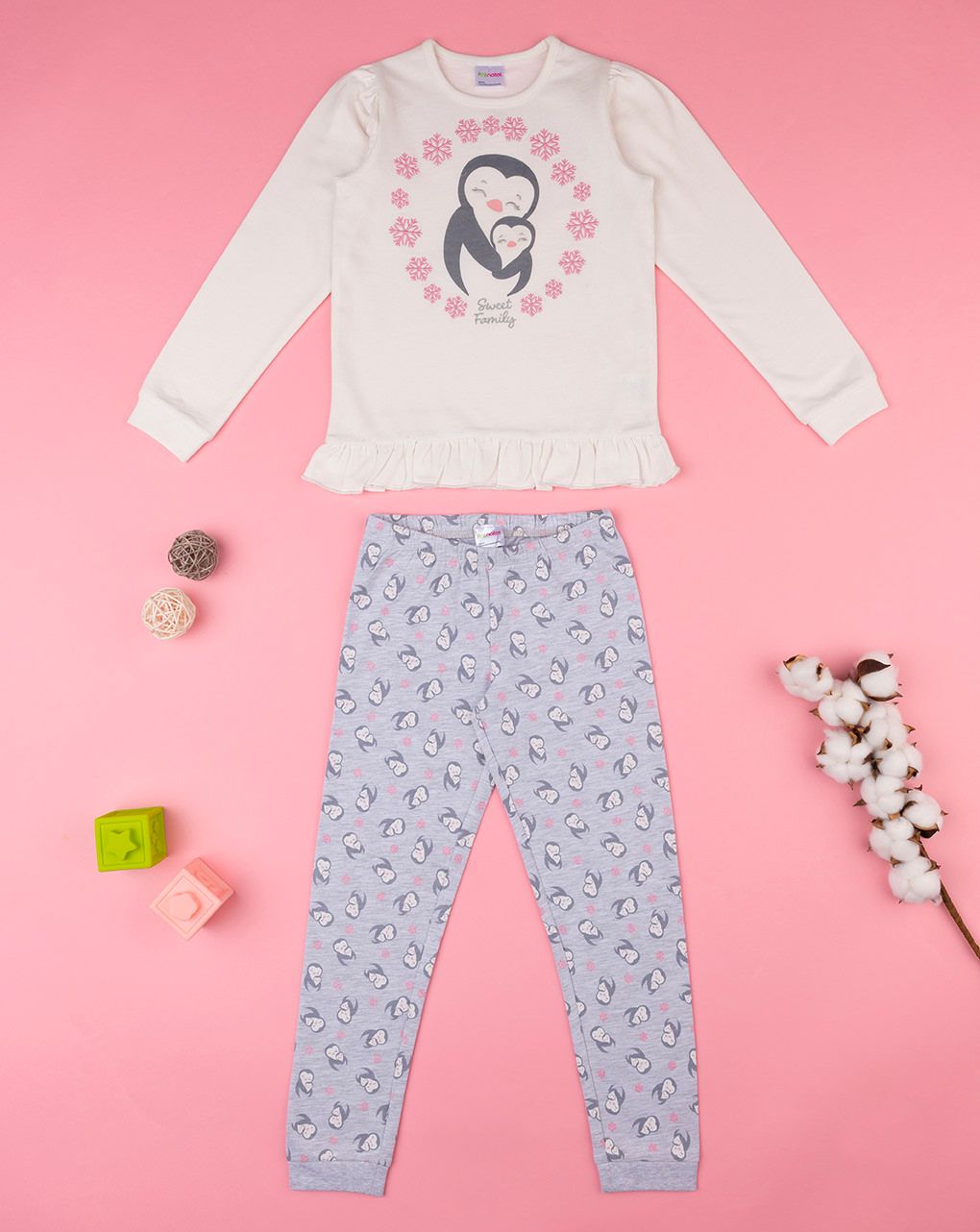 παιδική πιτζάμα με πιγκουίνους για κορίτσι - Prénatal