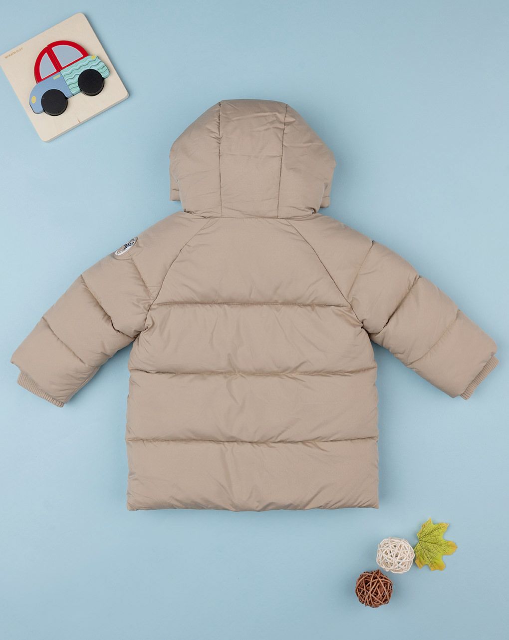 βρεφικό μπουφάν puffer μπεζ για αγόρι - Prénatal