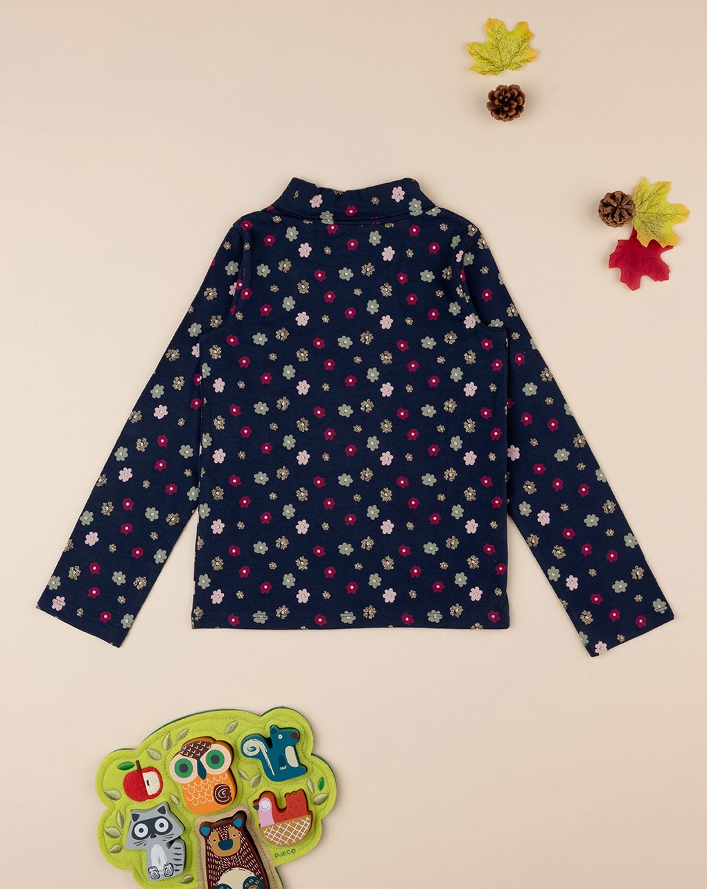 παιδικό μπλούζα ζιβάγκο μπλε φλοράλ για κορίτσι - Prénatal