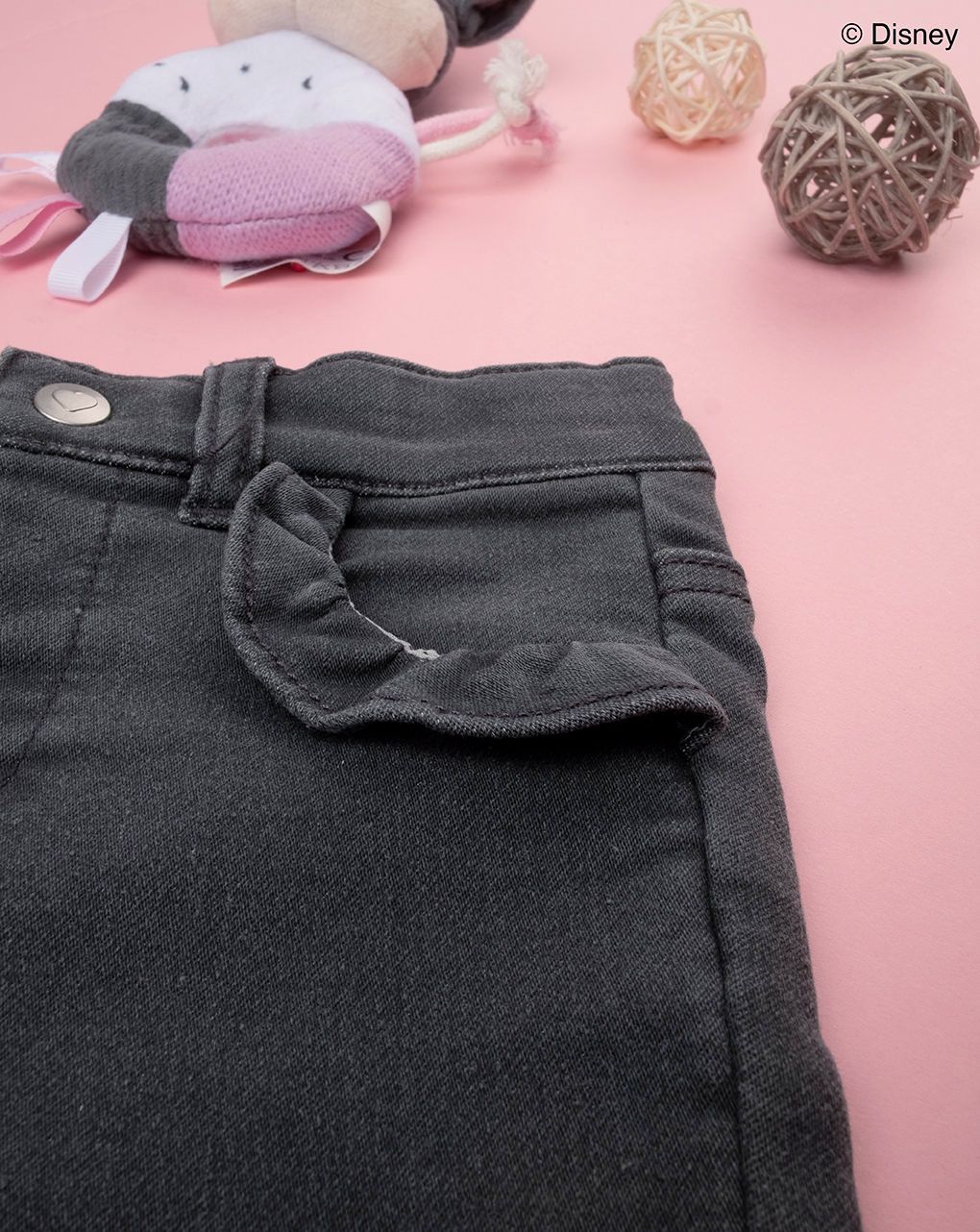 βρεφικό τζιν παντελόνι γκρι με τη minnie για κορίτσι - Prénatal