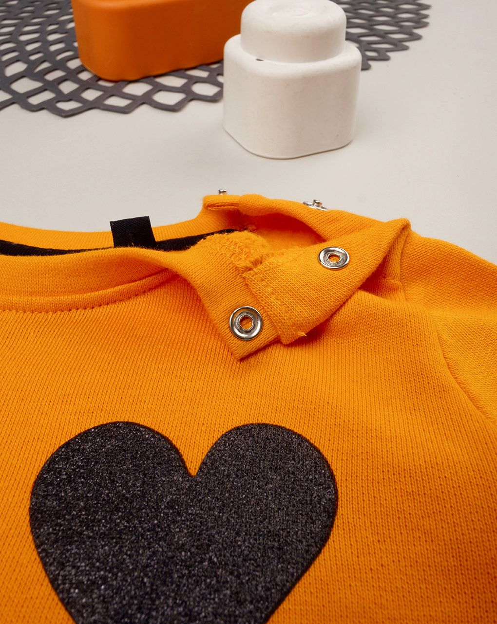 πιτζάμα halloween πορτοκαλί/μαύρη για κορίτσι - Prénatal