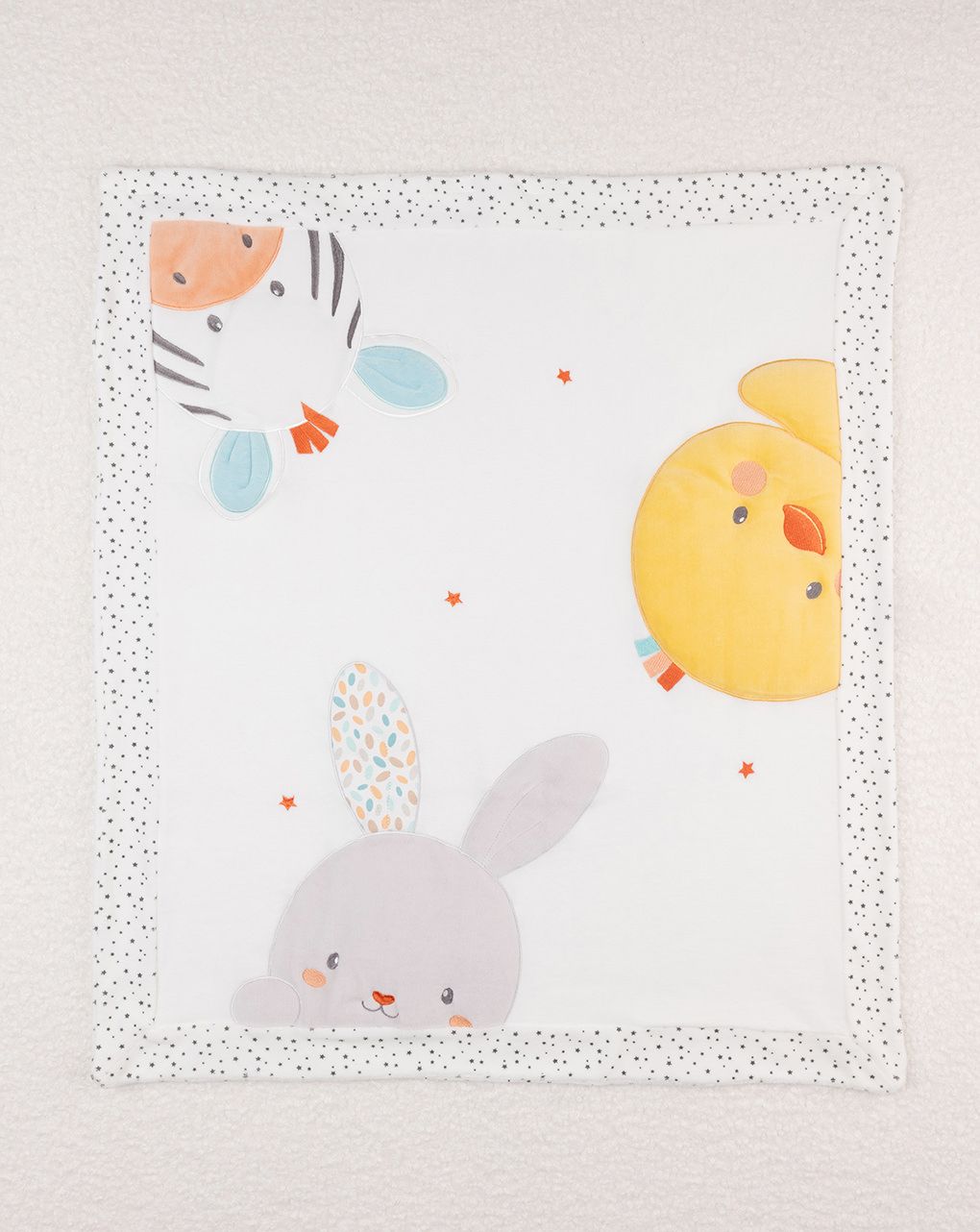 κουβέρτα σενίλ baby smile για λίκνο/πορτ-μπεμπέ 70x80cm