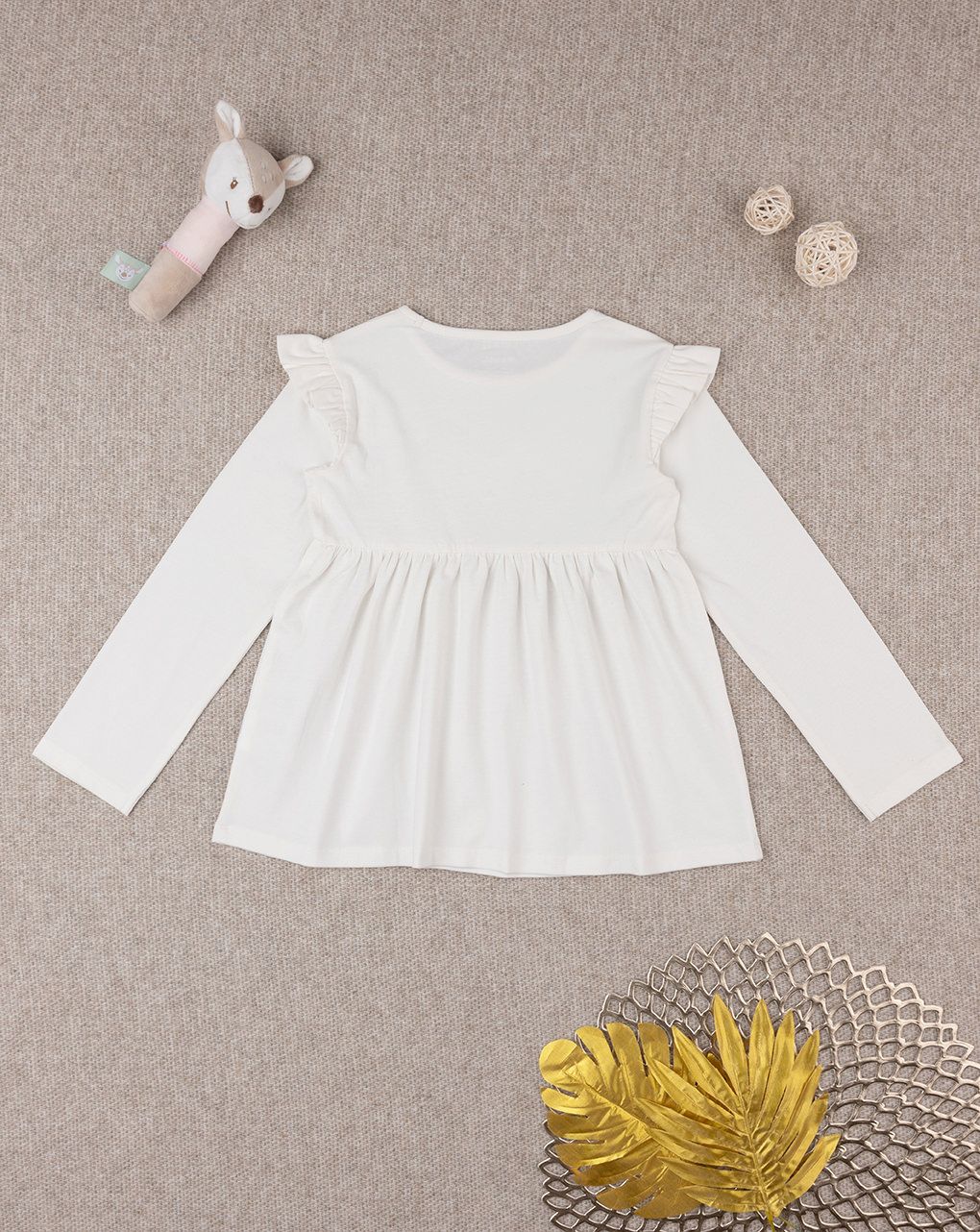 παιδική μπλούζα λευκή με στρας για κορίτσι - Prénatal