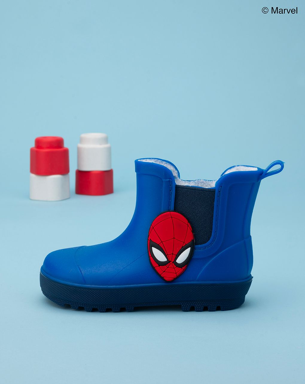 παιδικές γαλότσες μπλε με το spiderman για αγόρι