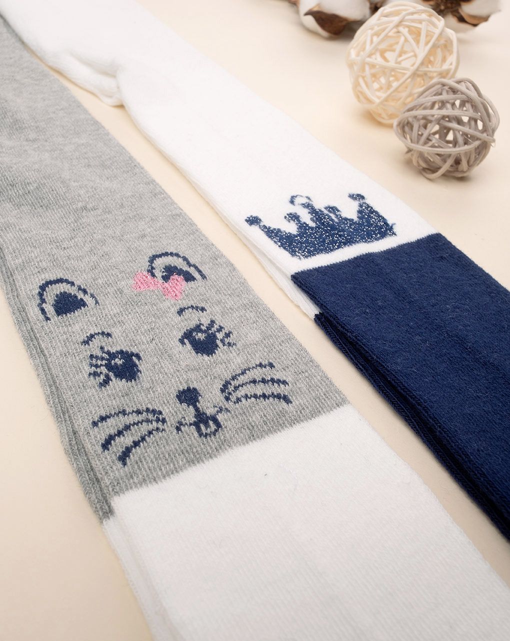 παιδικά καλσόν με γατάκι x2 για κορίτσι - Prénatal