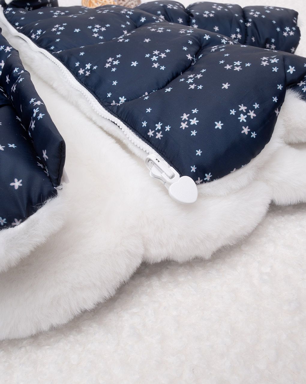 βρεφικό μπουφάν μπλε με αστεράκια για κορίτσι - Prénatal