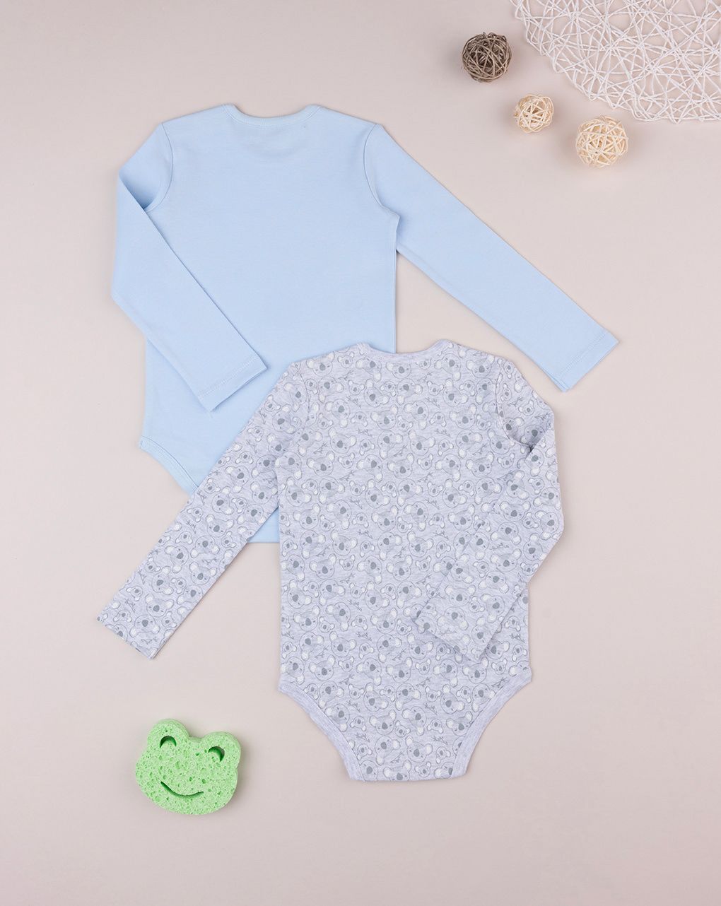 βρεφικά μακρυμάνικα κορμάκια πακέτο x2 με κοάλα για αγόρι - Prénatal